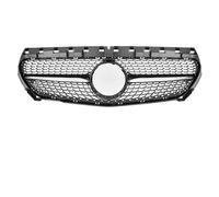 Grille Pare-choc Avant Centrale Calandre Avant Noire Chromée Argentée Pour Benz Classe Pour CLA W117 Pour CLA180 Pour CLA200 Pour CLA45 2013-2019 Style Pour AMG(Diamonds-Black)