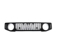 Grille Pare-choc Avant Centrale Calandre De Voiture En Maille Noire, Accessoires Avant Course Avec Lampes LED Pour Suzuki Pour Jimny JB64 JB74W 2019 - 2021(E Front Grill)