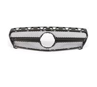Grille Pare-choc Avant Centrale Calandre Pare-chocs Avant Noire Style Diamant Chromé Pour Benz Classe A W176 A180 A200 A250 A45 2013-2018 Avec Les Modèles Pour GTR Pour AMG(A*G black 2013-2015)