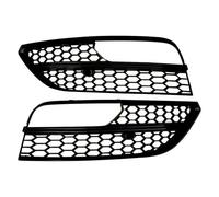 Grille Pare-Choc Avant Compatible Avec 2012-2016 Pour Calandre Phares Antibrouillard A3 Pare-chocs Avant Inférieur Nid D'abeille Maille Hexagonale 8V3807681 8V3807682(Glossy Black)