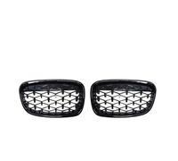 Grille Pare-choc Avant Pour BMW Série 1 Pour F20 Pour F21 116i 118i 2011 2012 2013 2014 2 Pièces ABS Diamond Grill Pare-chocs Avant Grilles Rein Grille(Glossy Black)