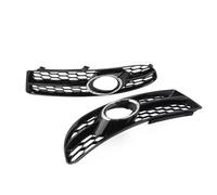 Grille pare-chocs antibrouillard Compatible Avec 2006 2007 2008 Pour Calandre Phare Antibrouillard S4 Pare-chocs Avant Inférieur Gauche Droit Ensemble Couvercles Calandre 8E0807681F(Chrome Silver)