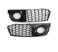 Grille pare-chocs antibrouillard Compatible Avec 2010 A4 B8 RS4 Calandre Phare Antibrouillard Pare-chocs Avant Ensemble Couvercles Ventilation Inférieurs Nid D'abeille 8KD807682 8KD807681