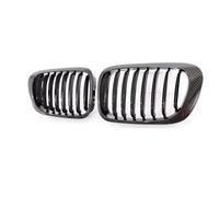 Grille Pare-chocs Avant Calandre Simple Double À Motif Fibre Carbone Pour BMW Série 3 E46 Coupé Cabriolet (1998-2003 Avant Restylage) Pour M3 2000-2007 Grille Avantvoiture(Single Carbon Black)