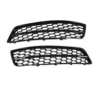 Grille Pare - Chocs Avant Noir Brillant, 2 Pièces, Compatible A3 8P 2009-2013, Remplacement Sans Trou Feu Antibrouillard - Matériau ABS Résistant, Installation Facile, Design