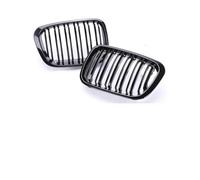 Grille Pare Chocs Avant pour E46 Série 3 Coupé Cabriolet 2 Portes M3 Calandre À Double Lamelles Pré-montée Noir Brillant Calandre Avant(Gloss Black)