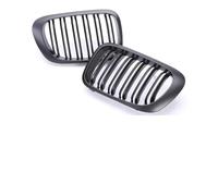 Grille Pare Chocs Avant pour E46 Série 3 Coupé Cabriolet 2 Portes M3 Calandre À Double Lamelles Pré-montée Noir Brillant Calandre Avant(Matte Black)