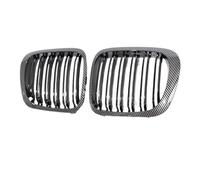 Grille Pare-Chocs Avant Pour Série 3 E46 Pour Coupé Pour Cabriolet 1998-2003 Pour Pré-lifting M3 2000-2007 Calandre Simple Et Double Fiber Carbone Imprimée Grille Calandre Avant(Single Carbon Black)