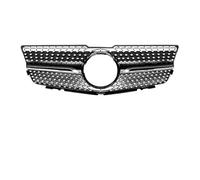 GRILLE PARE CHOCS Pour Benz Classe GLK X204 2008-2012 GLK280 GLK300 GLK350 Grilles Supérieures Avant Style Diamant Noir Brillant Calandre Grille Nid D'abeille(Diamond-Chrome Black)
