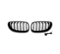 Grille Pare-Chocs Pour BMW 5 Pour Série E60 E61 Pour M5 2003-2010 Gril Avant Calandre Lumière LED Pare-chocs Supérieur Capot Maille Grille(Double Slat Style)