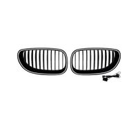 Grille Pare-Chocs Pour BMW 5 Pour Série E60 E61 Pour M5 2003-2010 Gril Avant Calandre Lumière LED Pare-chocs Supérieur Capot Maille Grille(Single Slat Style)