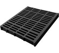 Grille perméable en béton Plaque de couverture de drainage de paysage de passage piétonnier de grille en plastique de canal de polymère Cuvette de drainage souterraine(40x60x4cm/15.7x23.6x1.6in)