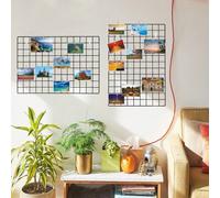 Grille photo murale, grille filaire murale pour l'affichage de photos, tableau d'affichage de collage de cadre photo, panneau mural en treillis métallique pour la décoration de la pièce, cadre photo e