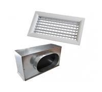 Grille + Plénum Latéral 200 mm dim. 500x150 - Accessoire Climatisation Gainable