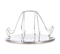 Grille pliable en acier inoxydable pour la cuisine en plein air avec design compact compatible avec la plupart des réchauds de camping pour griller de la viande, du pain et des légumes