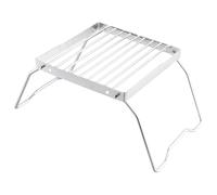 Grille Pliante, Support de Camping Portable Pliable en Acier Inoxydable, Support de Feu de Camp Ultraléger Barbecue Grill pour Camping, Randonnée, Barbecue, Pêche