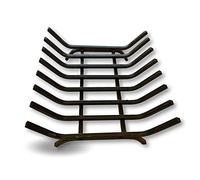 Grille porte bûches en acier forgé 8 barreaux | 40 * 36 * 16 cm | Stockage bois | Support foyers ouverts chenêts | Kibros 4SC4005