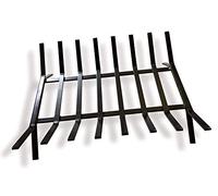 Grille porte bûches en acier forgé plein 8 barreaux | 60 * 47 * 17 cm | Stockage bois | Extérieur foyers | Kibros 4SC0574