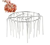 Grille pour Air Fryer - Cuisson uniforme 360° résistant à la chaleur rond,Support Barbecue Four en Acier Inoxydable,Pour BBQ grillades four brochettes pique-nique camping voyages en