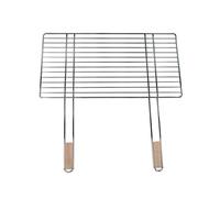 Mastergrill Grille de barbecue MG254 68 x 40 cm acier chromé 2 poignées en bois