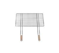 Mastergrill Grille de barbecue MG254 68 x 40 cm acier chromé 2 poignées en bois