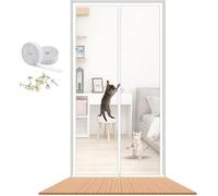 Grille pour chat Heavy Cats, Porte moustiquaire à fermeture éclair, preuve renforcée for animaux de compagnie, plusieurs tailles, barrière for chat et chien(90x205cm)