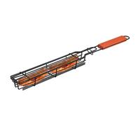 Grille pour chiens chauds Panier de cuisson avec pince pour nourriture | Pince à chiots chauds pour barbecue pour steak, viande, légumes, camping, plein air, restaurant, cuisine