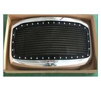 Grille Pour Dodge Pour Ram 1500 2500 3500 2006-2009 Grille Pare-chocs Avant Couvercle Protection Boulon Maille Grille Course Conception En Nid D'abeille Calandre(Silver Black)