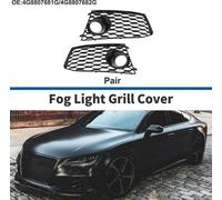 Grille Pour Feux Anti-Brouillard Pare-Chocs Avant InfšŠrieur Cache Feux Anti-Brouillard Inserts No.4G8807681G/4G8807682G Pour Audi RS7 2014-18 Noir ABS 1 Paire Avant Gauche/Droite
