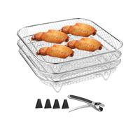 Grille pour friteuse à air - Ensemble de paniers pour plaques de cuisson, panier à frire en, pour déshydrateur empilable, paniers à frire | support de cuisine,
