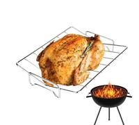Grille Pour Plat De Rôtissage - Support En Acier Inoxydable Forme V | Grille De Cuisson Pour De Rôtisserie | Pour Grillage Barbecue Cuisson Au Four Volaille Porc Poulet Viande Camping Cuisine