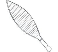 Grille pour poisson 41 cm Grille pour poisson en acier chromé Accessoires pour barbecue