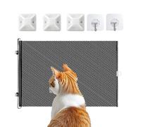 Grille pour Porte pour Chats | Grille Escamotable D'intérieur Discret - Clôture Pliable Anti-Saut Sécurité Enfant Réglable avec Ventouses 50x125cm pour Portes Et Couloirs