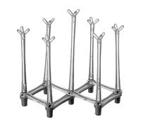 Grille pour sécher les tasses de comptoir - Support pour égouttoir de bouteilles de sport | Support réutilisable réglable | Étagère à tasses pour plan de travail de cuisine avec base antidérapante