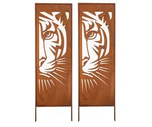 Grille précieuse brise vue métal lot de 2 160 x 50 cm jardin brise vue rostot...