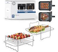 Grille Premium 9,5L Ninja AF400EU | Grille simple en inox inoxydable 304 avec support à brochettes | Accessoires Airfryer pour Foodi Max Dual Zone 9.5l AF400EU