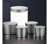 Grille Protection Contre Les Feuilles Mortes Gouttière, 50-200mm Filtre Descentes Gouttiere Eau Pluie, Ventilation Et Drainage Toit Conique, Pour Évacuation Plat(80mm)