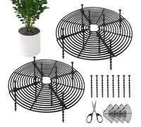 Grille Protection Plante 2pcs Protection Plante Chat 30cm Pot de Fleurs Grille Environnement Protections Plantes Interieur Chat Non Toxique pour Protéger Les Enfants et Les Animaux Domestiques