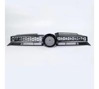 Grille Protection Pour VW Pour Golf 6 MK6 2009-2012 2013 Pour GTI Style Voiture Pare-chocs Avant Calandre Maille Center Grilles De Course(Silver Line)