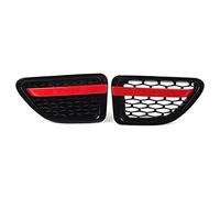 Grille Radiateur Car Styling Front Side Fender Air Vent Grill ABS Grill Pour L320 Pour Range Pour Rover Pour Sport 2005-2009(Black black red)