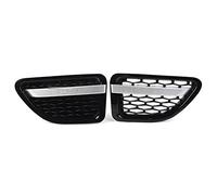 Grille Radiateur Car Styling Front Side Fender Air Vent Grill ABS Grill Pour L320 Pour Range Pour Rover Pour Sport 2005-2009(Black black silver)