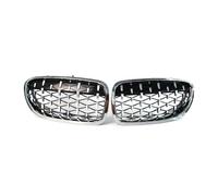 Grille Radiateur Sport Calandre Avant Chromée Noire Brillante Style Diamant Pour BMW Pour F10 Pour F11 Pour 528i Pour 535i 4D Pour M5 2011 2012 2013 2014 2015 2016(ALL Chrome)