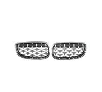 Grille Radiateur Voiture Calandre Extérieure Avant En Forme De Haricot Diamant Ou Météore Pour BMW Série 3 E92 E93 Coupé (2006-2010) Hood Grille Cover(Argent)