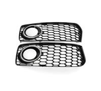 Grille Radiateur Voiture Grille Protection Phare Antibrouillard En Nid D'abeille Pour A5 S5 B8 RS5 2008-2012 Éclairage Voiture Course Calandre Voiture(Argent)