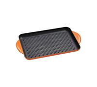 Le Creuset Gril Rectangulaire en Fonte Émaillée, 32 x 21,8 cm, Volcanique, 20202320900460, Ofenrot