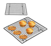 Grille Rectangulaire Gâteaux Baking MoldsNon-baton Refroidissement Cuisson étagère en acier inoxydable Grille a Patisserie Grille de Cuisson10.24 * 9.06inch Baking Molds