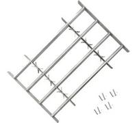 Grille réglable de sécurité de fenêtres et 4 barres 700 1050 mm Argent G