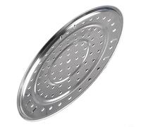 Grille ronde en acier inoxydable compatible avec les ustensiles de cuisine standard pour rôtir à la vapeur et plus encore (26 cm)