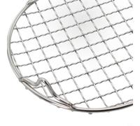 Grille ronde en acier inoxydable poli 25 cm | 20 cm de diamètre, pieds robustes, stable sur la cuisinière, résistant à la rouille, idéal pour les petites portions (25 cm)