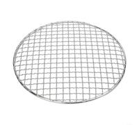 Grille ronde en acier inoxydable pour barbecue - Grille de cuisson en maille pour barbecue à charbon de bois - 25 cm